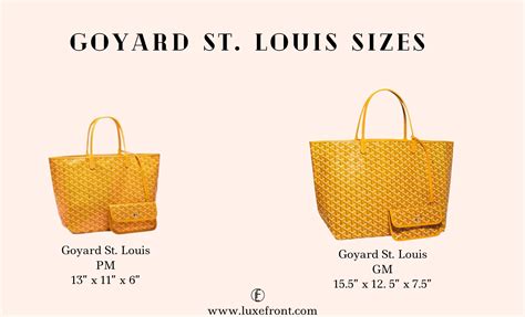 st louis handbag|goyard tote bag size comparison.